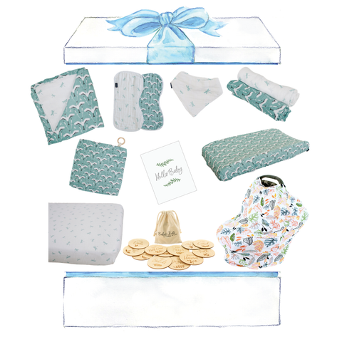 Cool Cranes Baby Box - Luxe